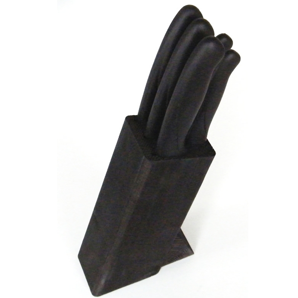 Bloc de 5 couteaux de cuisine Néo noir