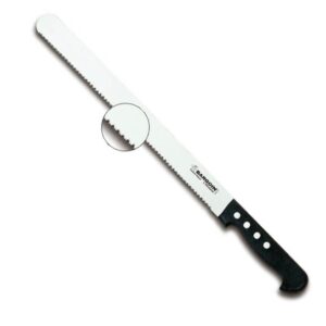 Couteau à pâté en croûte lame inox crantée de 33 cm