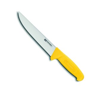 Couteau de boucher professionnel, lame inox 23 cm HACCP