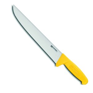 Couteau de boucher professionnel, lame inox 28 cm, HACCP