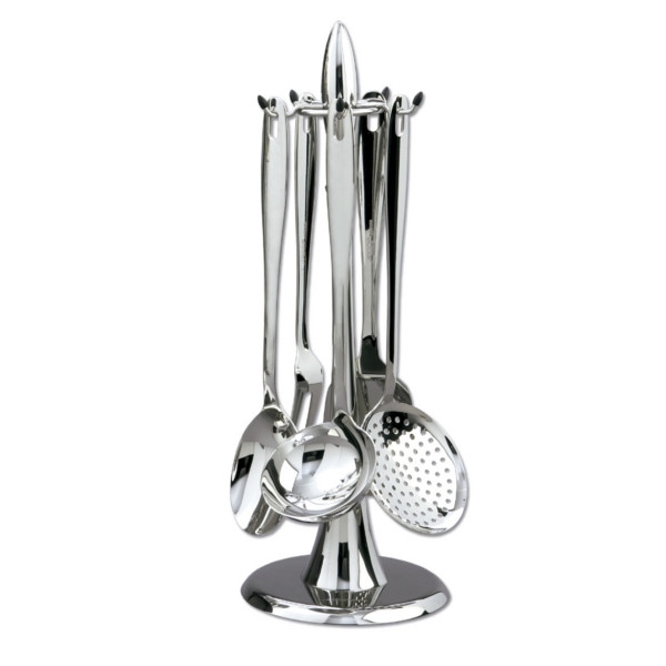 Penderie 5 ustensiles de cuisine tout inox Arcos