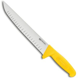 Couteau de boucher professionnel lame alvéole inox