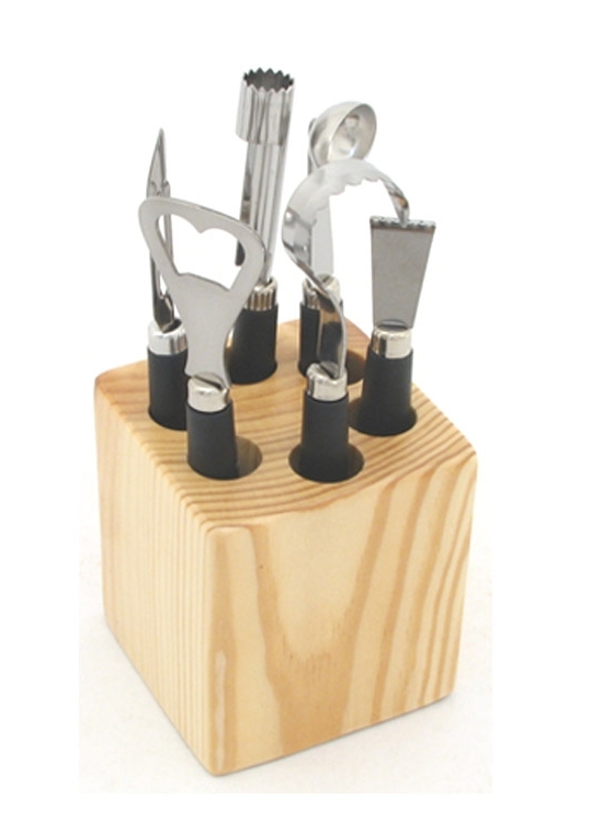 Ustensiles de cuisine lot de 6 support bois Qualité Française.