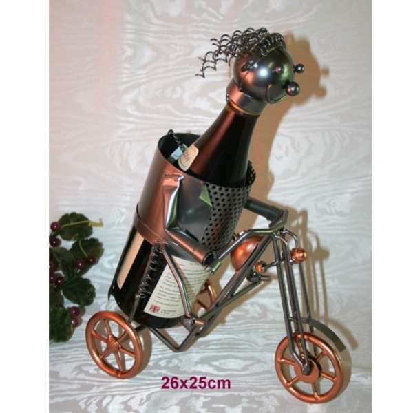 Porte bouteille métal motard