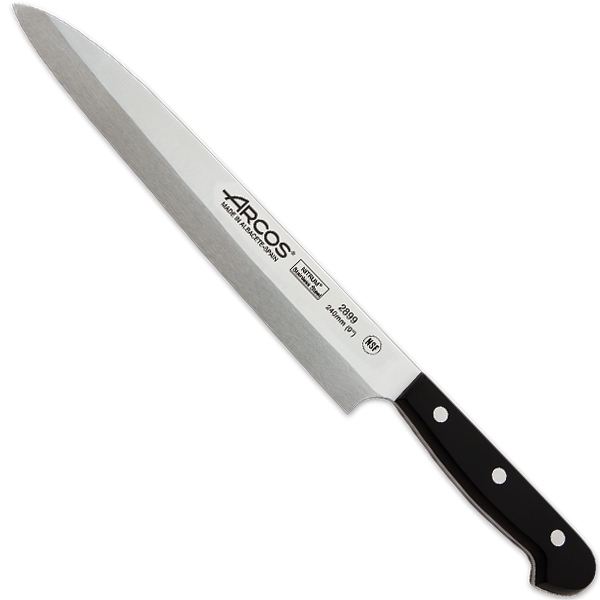Couteau de cuisine sashimi lame 180 mm acier inox Nitrium