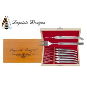 Coffret 6 fourchettes de table Laguiole tout inox
