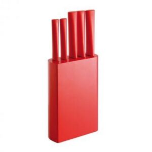 Set de 5 couteaux de cuisine avec bloc ABS et mousse compensée