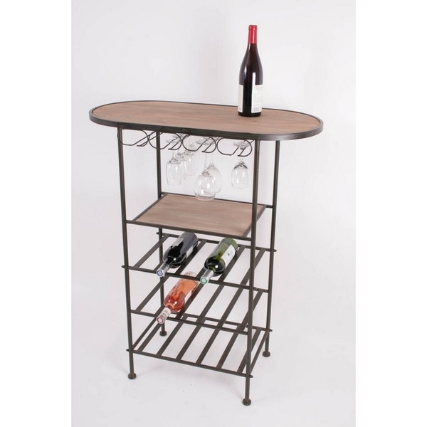 Meuble de cave casier 15 bouteilles + rack à verres