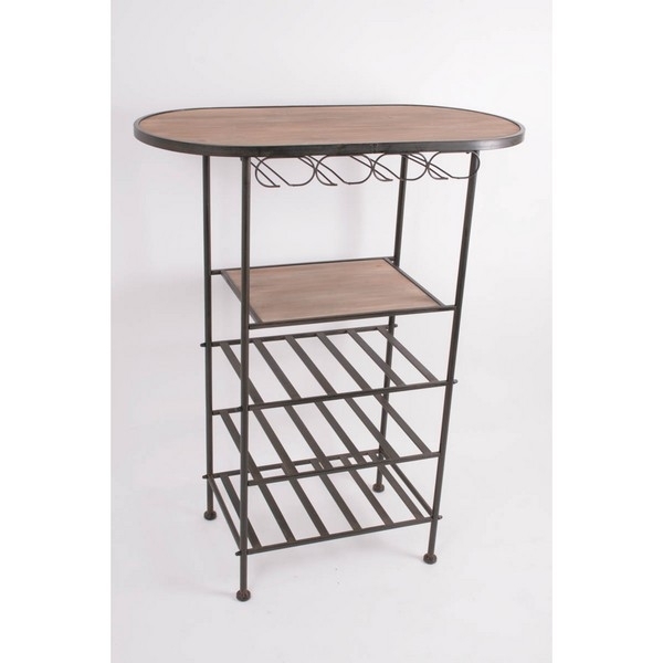 Meuble de cave casier 15 bouteilles + rack à verres – Image 2