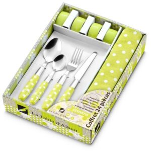 Coffret 16 couverts, 4 serviettes et 4 ronds de serviettes