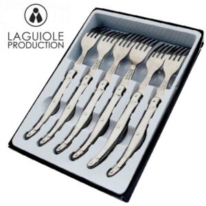 Coffret de 6 fourchettes Laguiole Tribloc tout acier inoxydable