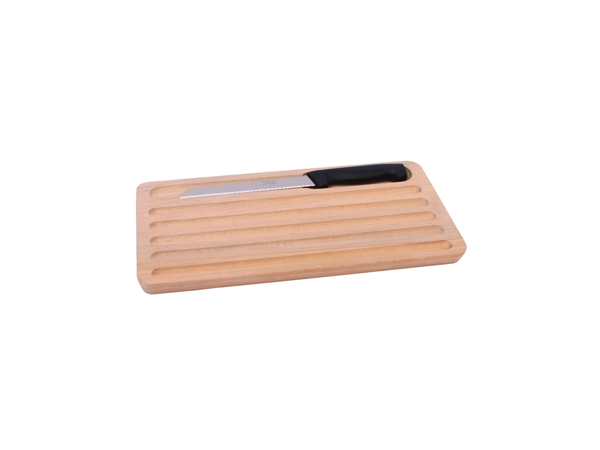 Planche à pain rainurée en bois avec couteau Qualité France – Image 2