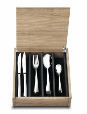 Ménagère 48 couverts inox coffret bois collection Elégance