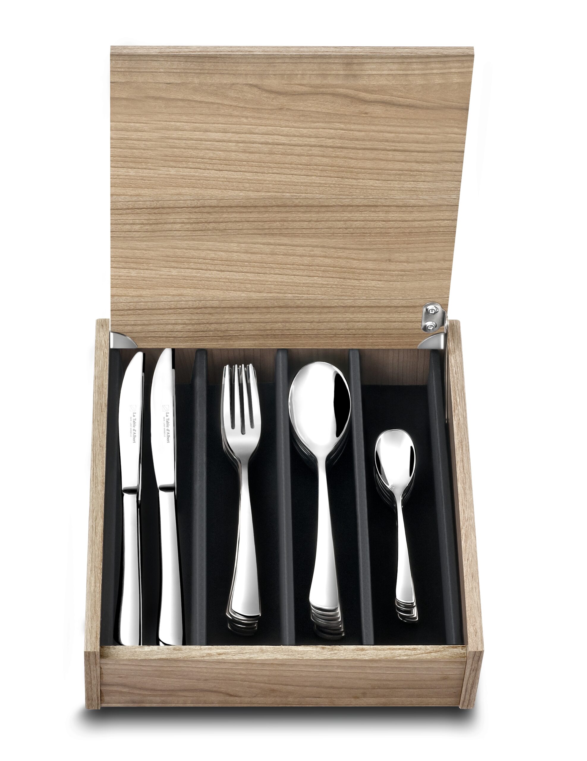 Ménagère 48 couverts inox coffret bois collection Elégance