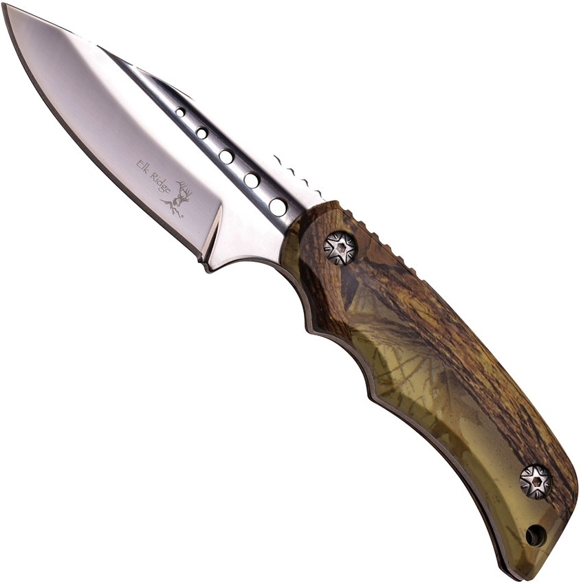 Couteau Elk Ridge lame fixe en acier inoxydable