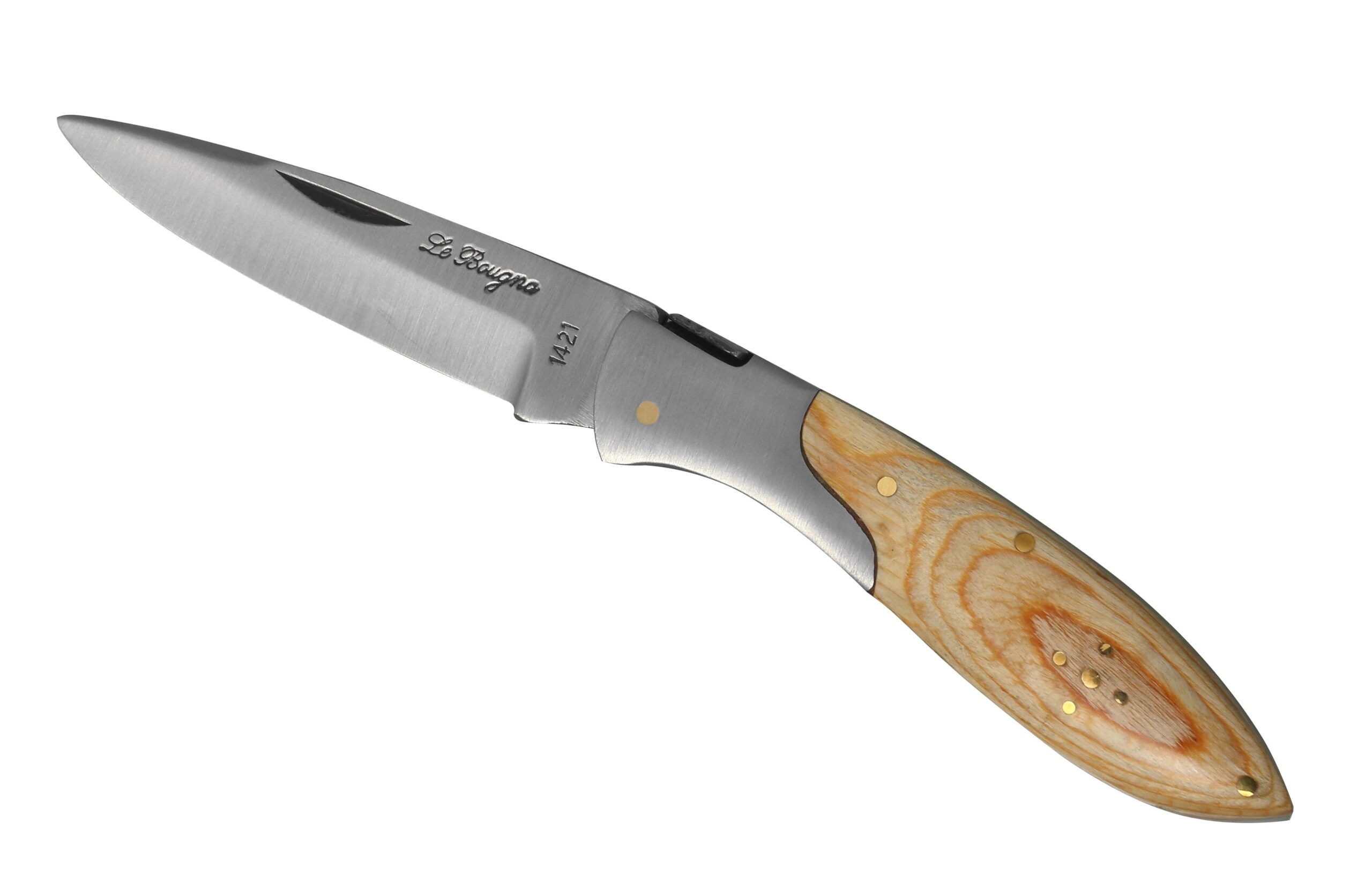 Couteau pliant 10.5 cm bois blanc – Image 2