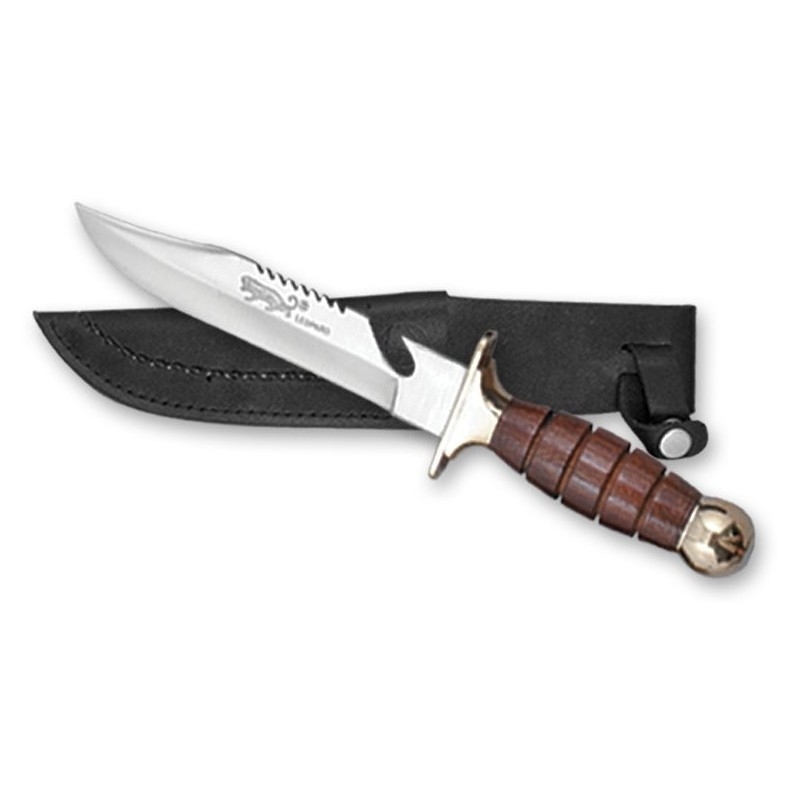 Couteau de chasse Tarzan avec son étui en cuir