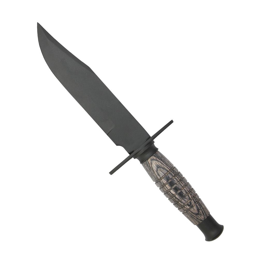 Couteau de chasse tarzan lame et manche noir – Image 2