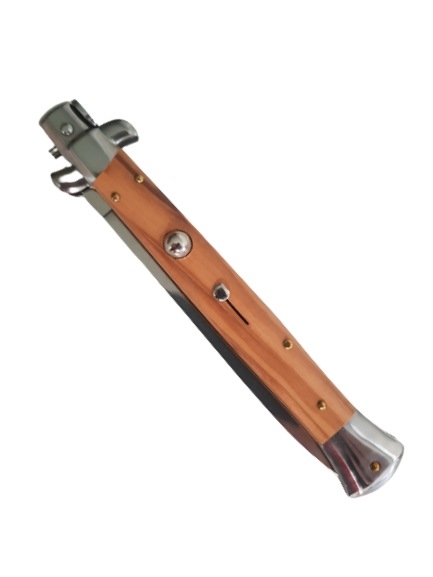 Couteau automatique Italien 28 cm manche bois d'olivier – Image 2