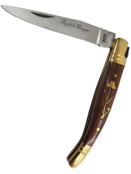 Couteau Laguiole Bougna de poche manche en bois de palissandre – Image 2