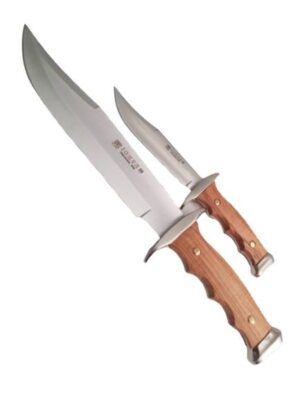 Couteaux de chasse Kangourou fait main lot de 2 manche en bois d'olivier