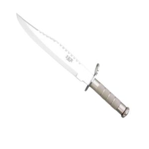 Couteau de survie manche aluminium lame 25 cm avec accessoires et étui