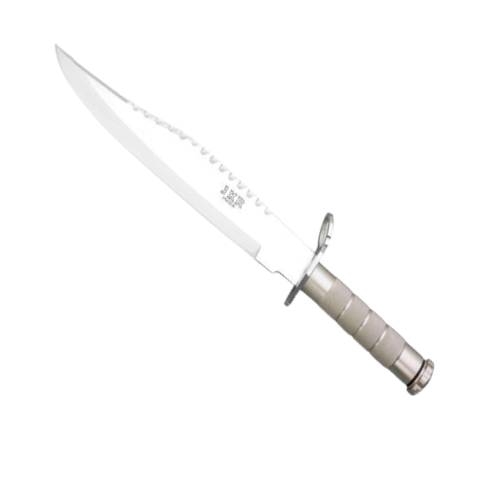 Couteau de survie manche aluminium lame 25 cm avec accessoires et étui