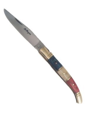 Couteau de poche républicain bleu blanc rouge lame inox de 10 cm
