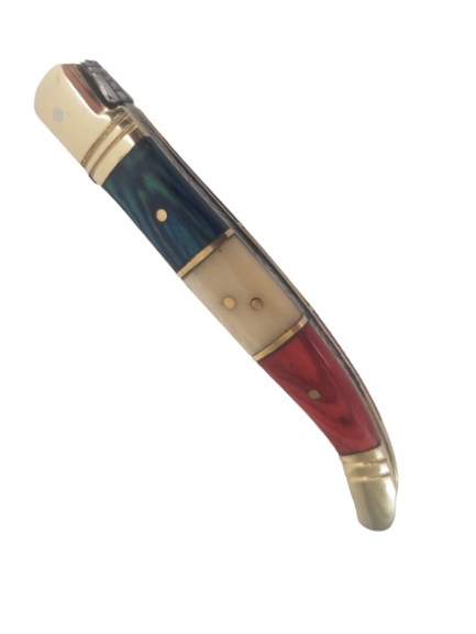Couteau de poche républicain bleu blanc rouge lame inox de 10 cm – Image 2