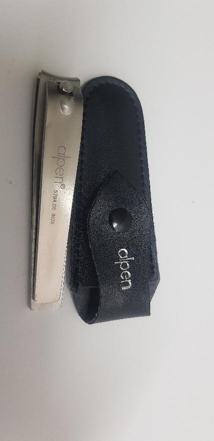 Coupe ongles tout inox grand modèle avec étui en cuir – Image 3