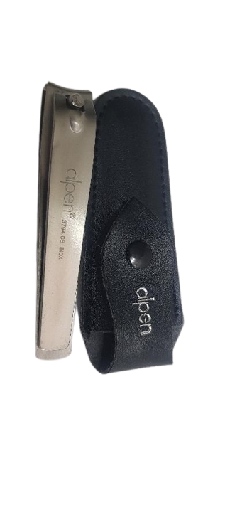 Coupe ongles tout inox grand modèle avec étui en cuir – Image 2