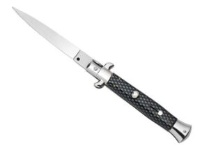 Couteau automatique finition effet carbone