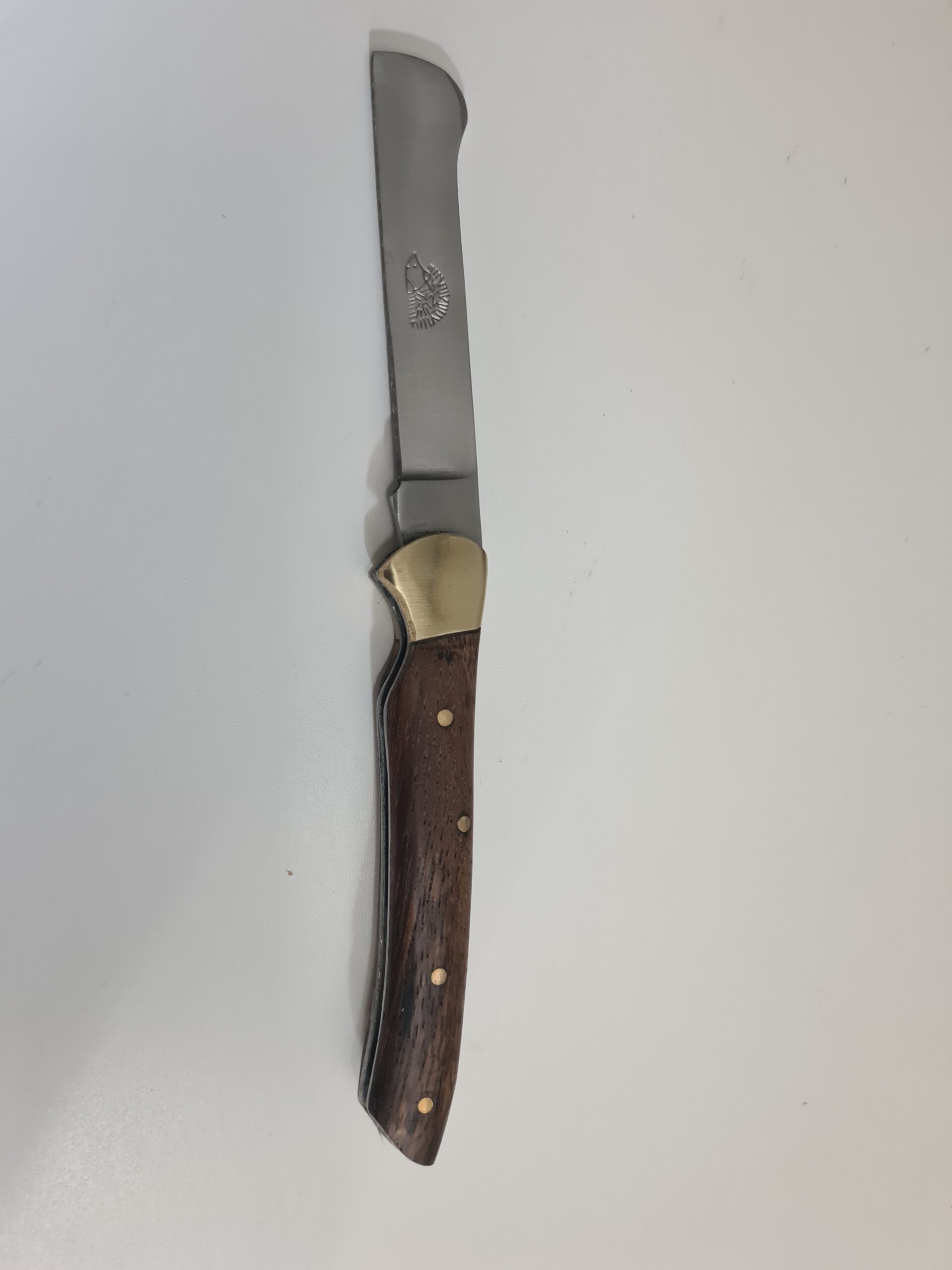 Greffoir lame inox de 8 cm manche en bois et laiton de 10 cm – Image 3