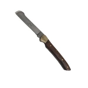 Greffoir lame inox de 8 cm manche en bois et laiton de 10 cm