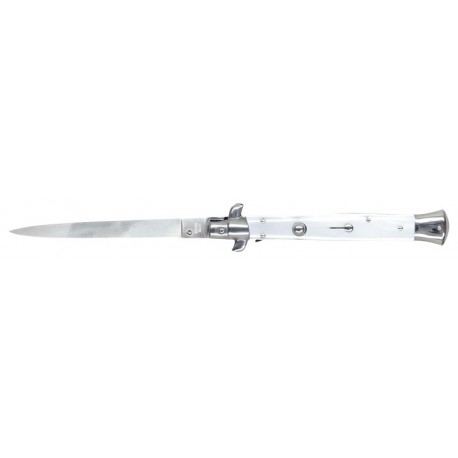 Couteau automatique 28 cm manche finition plaquettes façon perle – Image 3