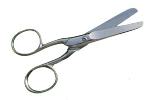 Ciseaux de gaucher 11.5 cm bouts ronds tout métal