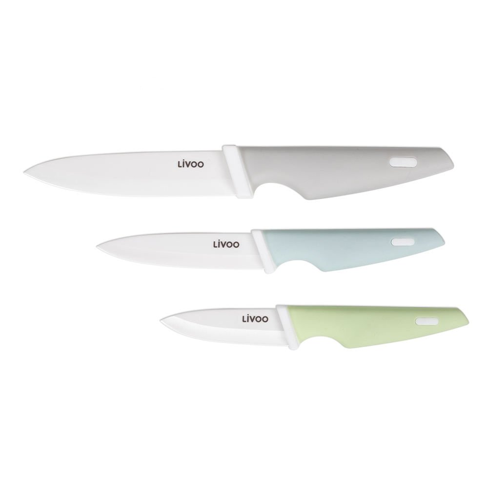 Coffret 3 couteaux de cuisine lames céramique