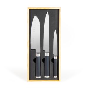 Set 3 couteaux type japonnais en coffret