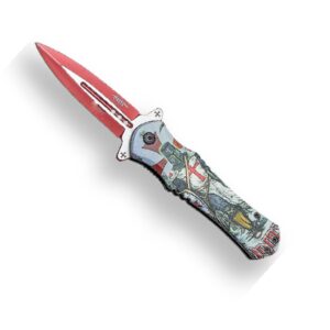 Couteau de poche motif Templier Chevalier