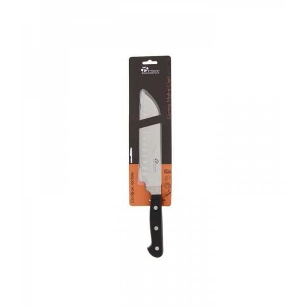 Couteau Santoku Maître Chef lame inox 18 cm alvéolée – Image 2