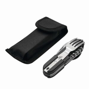 Couteau multifonctions 5 outils et 1 fourchette et 1 cuillère