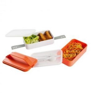 Lunch box 2 compartiments avec couverts
