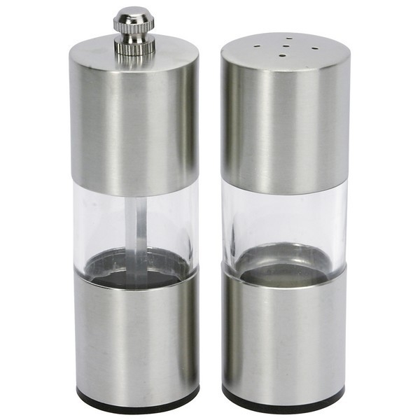 Duo Salière et Poivrière avec Moulin Manuel Réglable