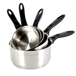 Série de 5 casseroles Inox Bakelite