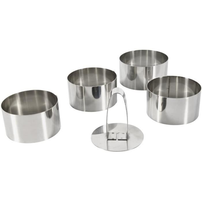 Emporte‑pièce inox forme ronde lot de 4