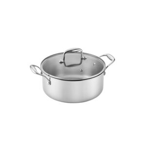 Faitout 20 cm inox avec couvercle en verre