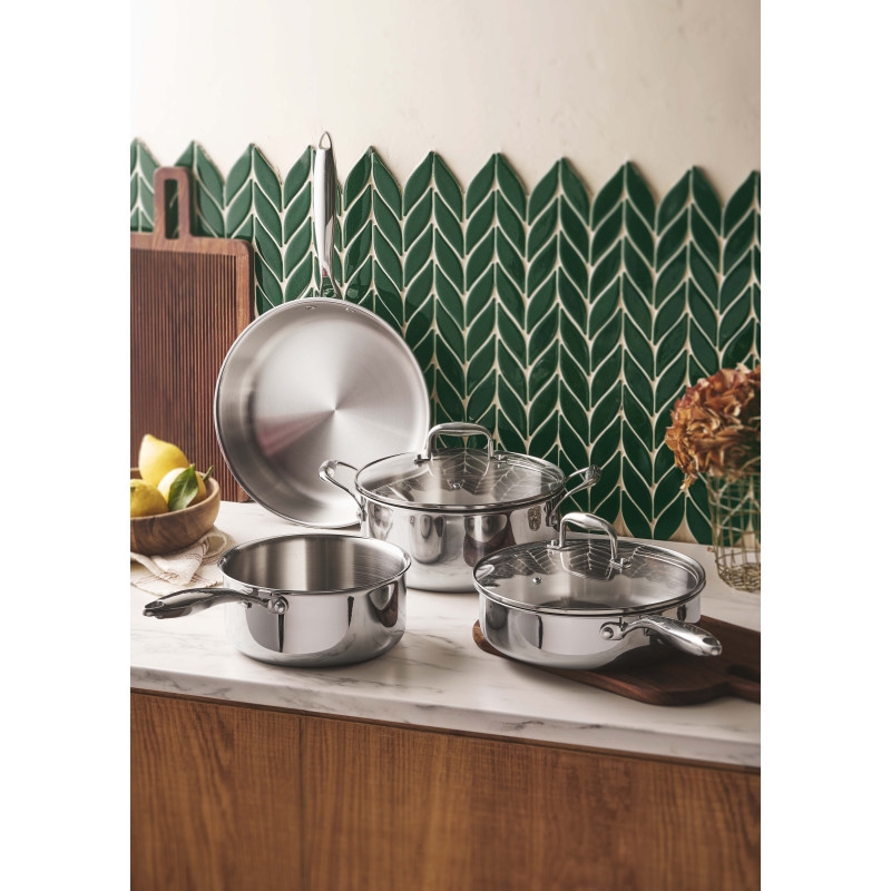 Faitout 20 cm inox avec couvercle en verre – Image 2