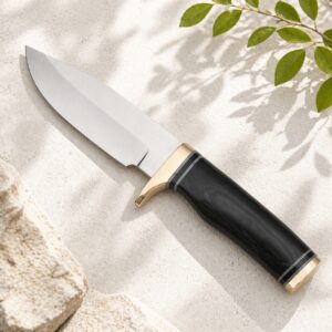 Couteau de chasse 22 cm, manche en bois coloré