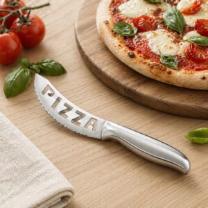 Couteau pizza tout inox la pièce