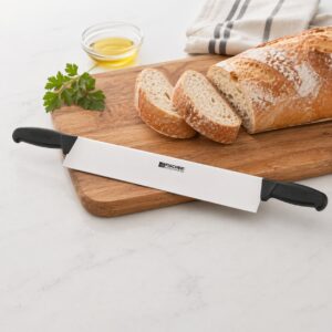 Couteau à fromage 2 poignées lame de 33 cm en acier inox